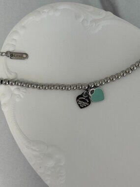 SKU0415 Retro Silver Green Heart Shape Women Charm Bracelet Stainless steel‎